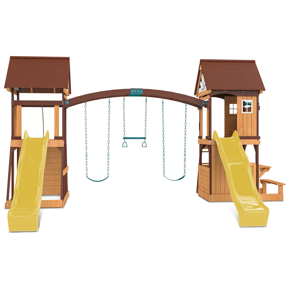 Lifespan Kids Armadale Swing Set & Play Centre with Two 2.2m Slide (Yellow)