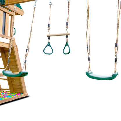Lifespan Kids Birmingham Swing Set & Play Centre with 2.2m Slide (Green)