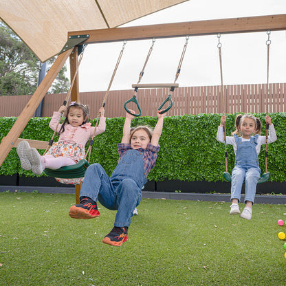 Lifespan Kids Carindale Swing Set & Play Centre with 2.2m Slide (White)