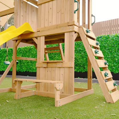 Lifespan Kids Carindale Swing Set & Play Centre with 2.2m Slide (Yellow)