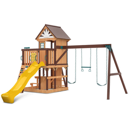 Lifespan Kids Coventry Swing Set & Play Centre with 2.2m Slide (Yellow)