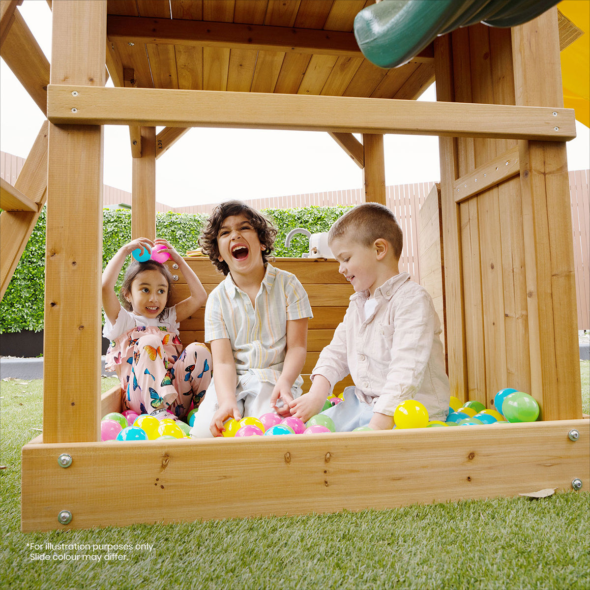 Lifespan Kids Montrose Swing Set & Play Centre with 2.2m Slide (Yellow)