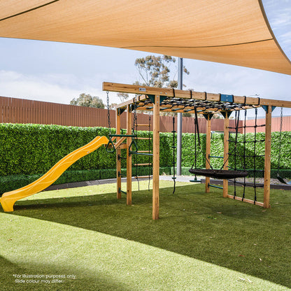 Lifespan Kids Orangutan Monkey Bars Jungle Gym Climbing Frame with 2.2m Slide (Green)