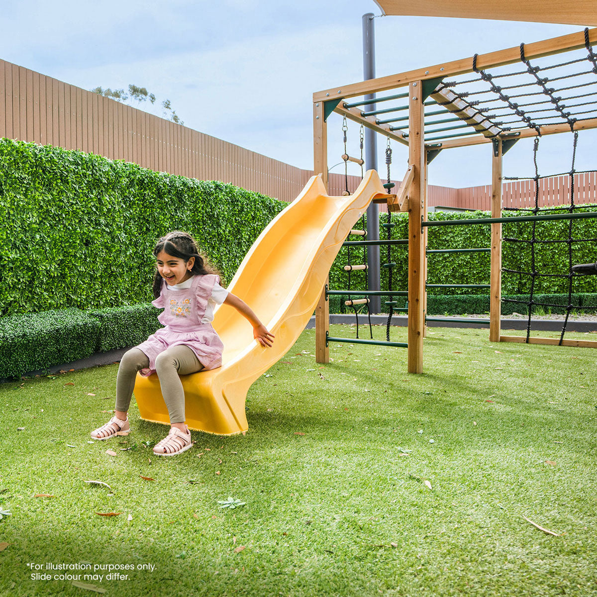 Lifespan Kids Orangutan Monkey Bars Jungle Gym Climbing Frame with 2.2m Slide (White)